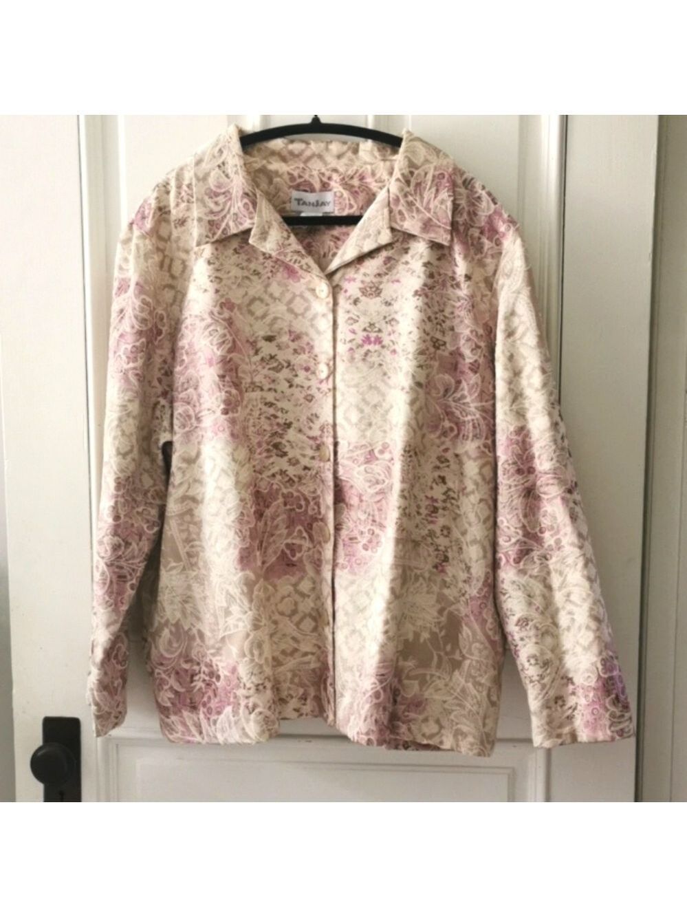TanJay vintage 90s floral brocade womens jacket, tapestry Size XL. EUC